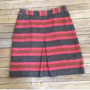 BODEN linen blend single pleat skirt